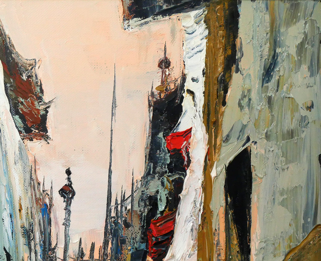 高橋哲夫「スペインの路地裏」油絵・F12号 拡大画像2
