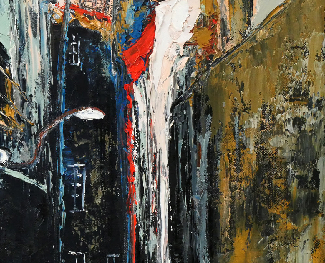 高橋哲夫「スペインの路地裏」油絵・F12号 拡大画像4
