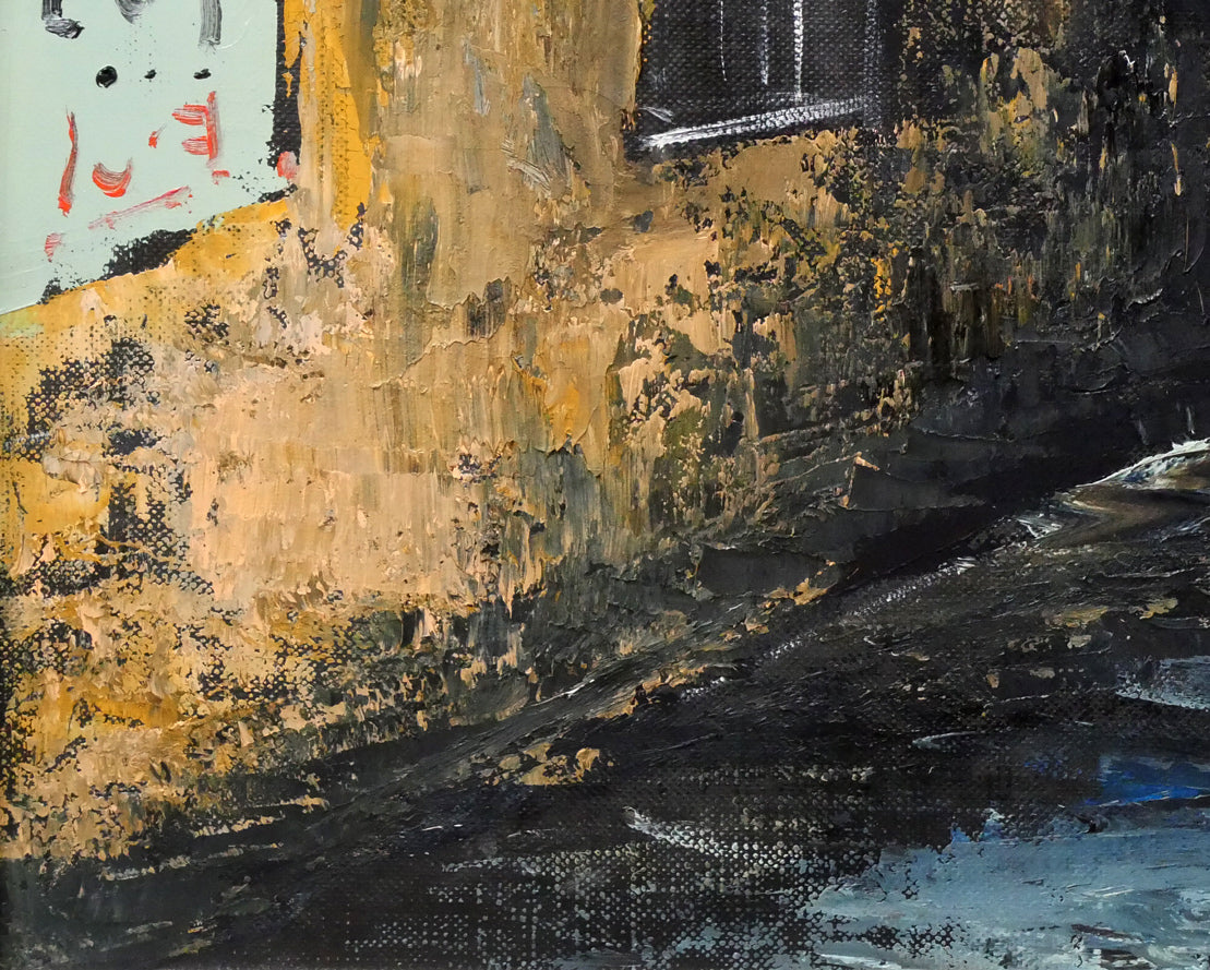 高橋哲夫「スペインの路地裏」油絵・F12号 拡大画像5