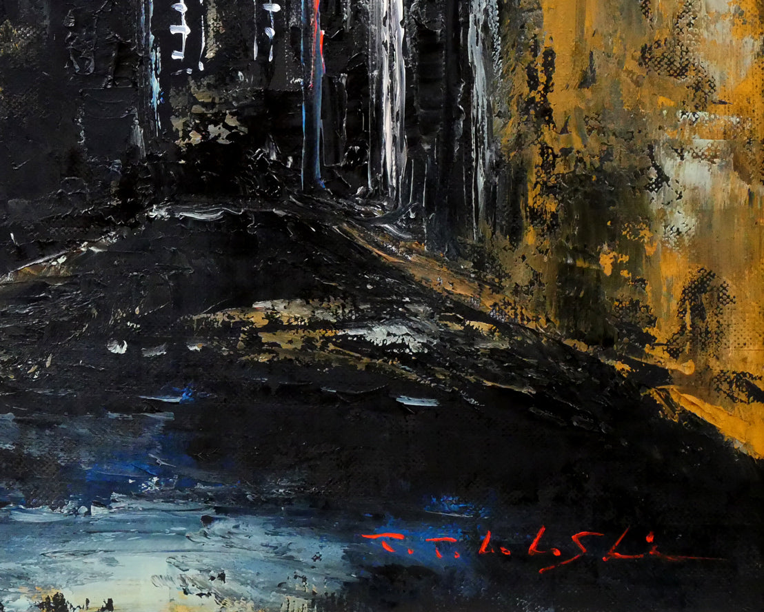 高橋哲夫「スペインの路地裏」油絵・F12号 拡大画像6