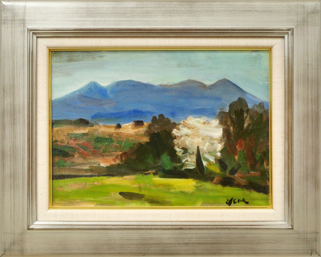 高橋北修「大雪山遠望」油絵・F4号