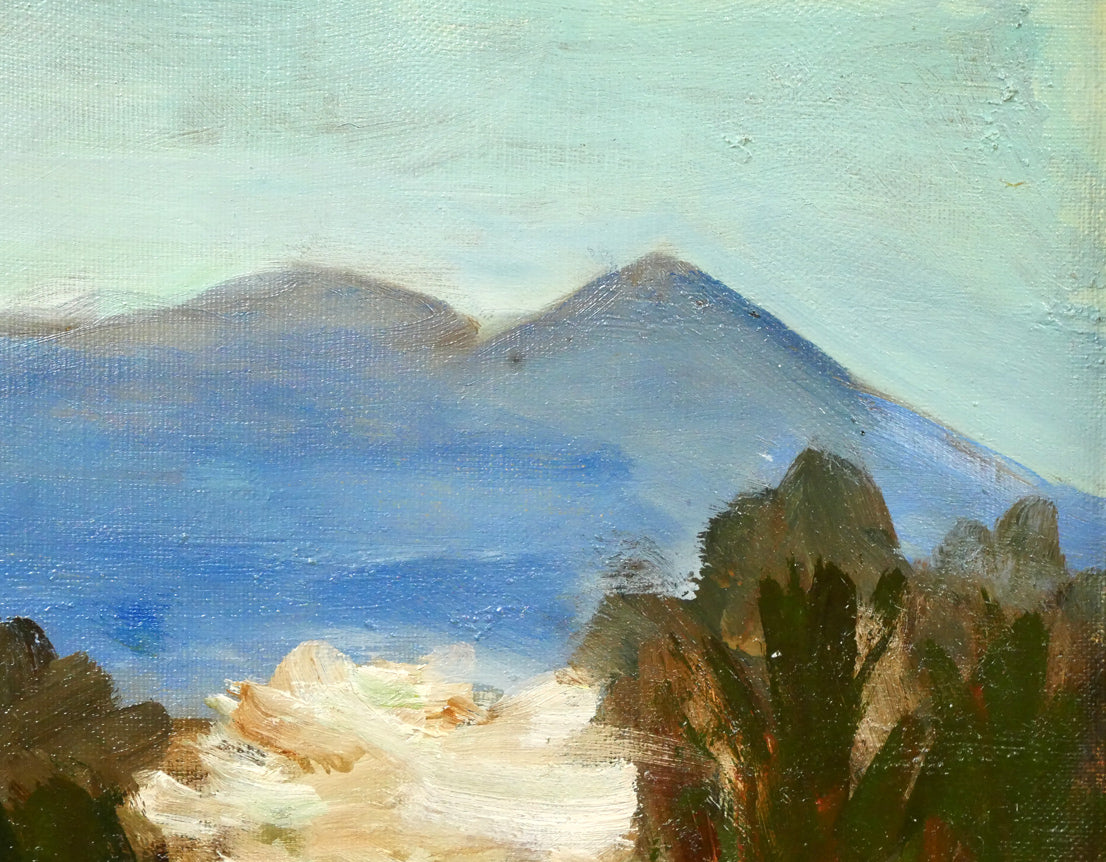 高橋北修「大雪山遠望」油絵・F4号 拡大画像2