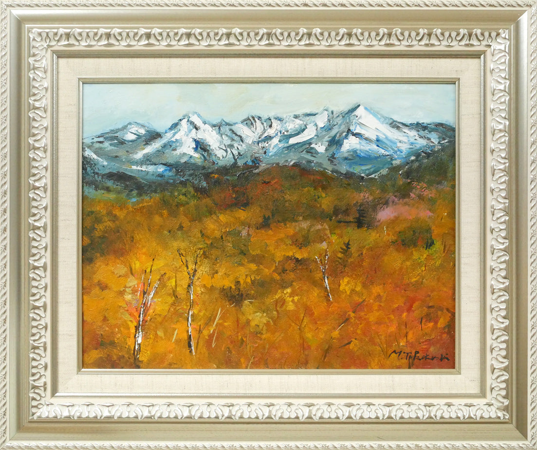 高橋益之「大雪山」油絵・F6号