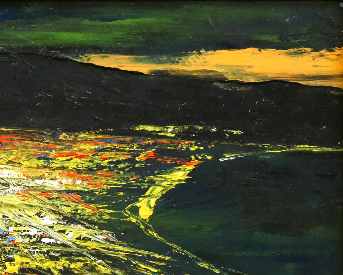 高橋哲夫「函館夜景」油絵・F4号 拡大画像2