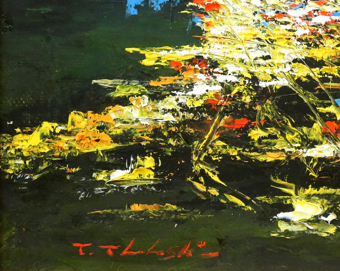 高橋哲夫「函館夜景」油絵・F4号 拡大画像3