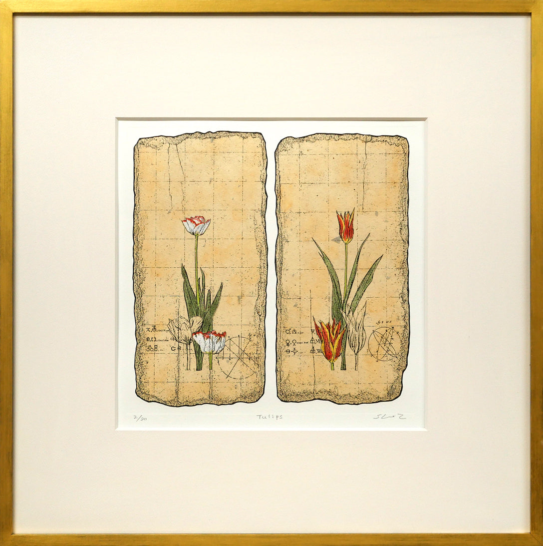 高橋シュウ「Tulips」銅版画