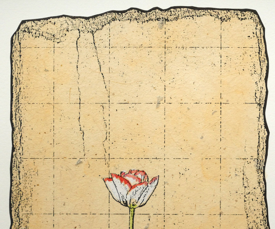 高橋シュウ「Tulips」銅版画 拡大画像1