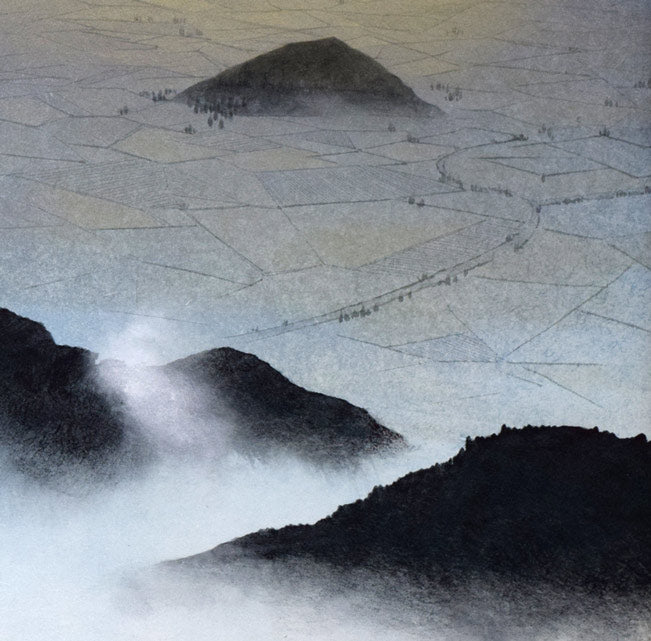 高橋天山(旧雅号:秀年)「大和路春暁」日本画・10号 拡大画像4