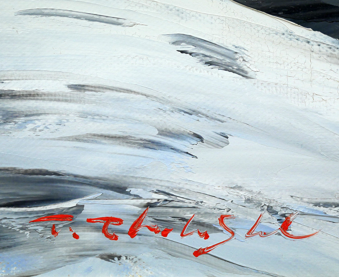 高橋哲夫「道庁」油絵・F20号 サイン拡大画像