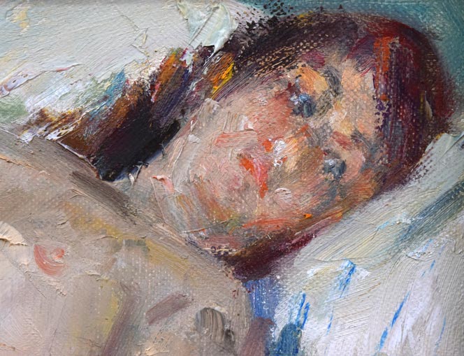 高光一也「裸婦」油絵・2号 拡大画像1