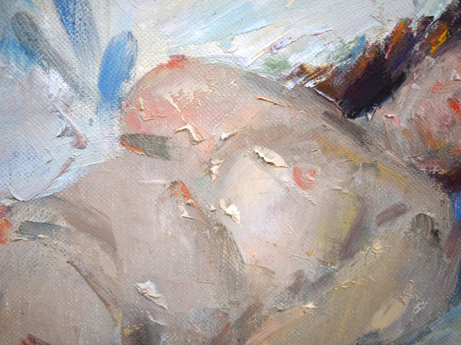 高光一也「裸婦」油絵・2号 拡大画像2