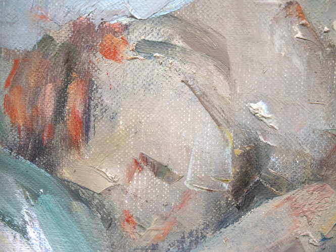 高光一也「裸婦」油絵・2号 拡大画像3