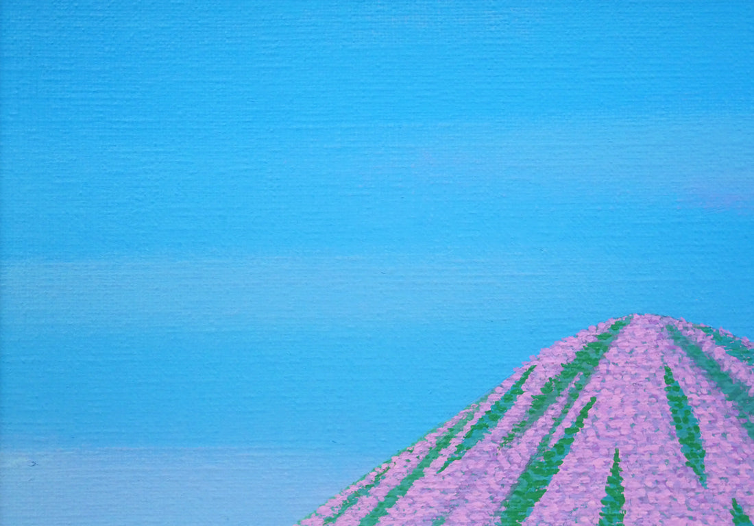 高瀬三郎「春のルスツ高原(北海道)」油絵・F4号 拡大画像1