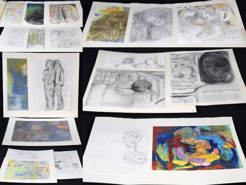 高山辰雄『部屋の中』現代画家素描選集(手彩色入り特装版)限定50部■頒価20万円 拡大画像9