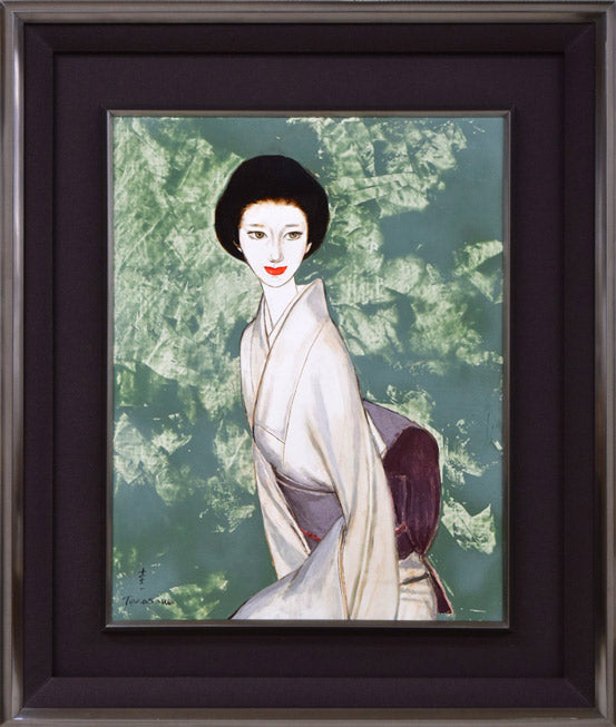 高沢圭一「みどり(月間クオリティ表紙絵原画)」油絵・F6号