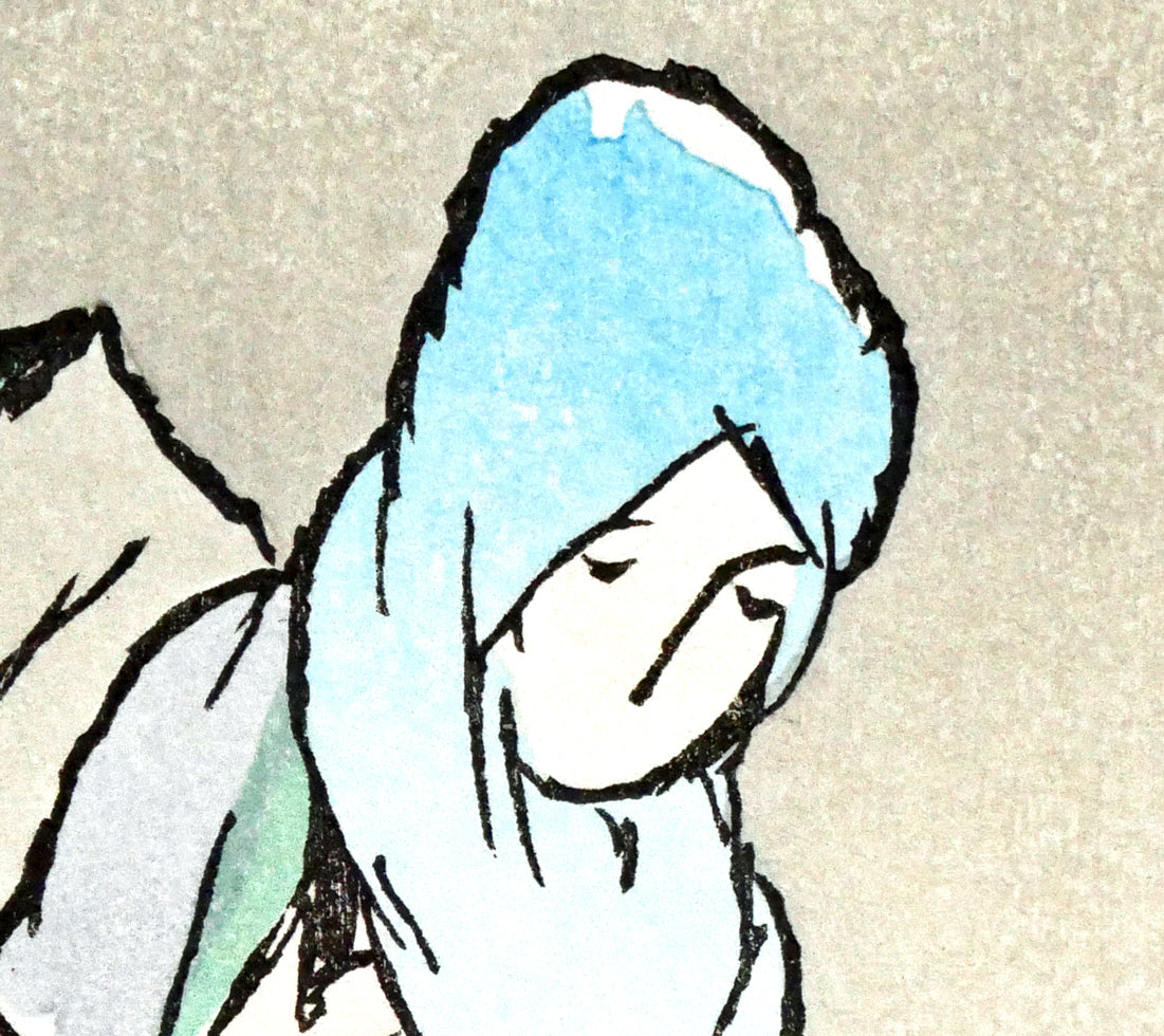 竹久夢二「夢二小品版画集より(加藤版画研究所)」木版画 拡大画像3