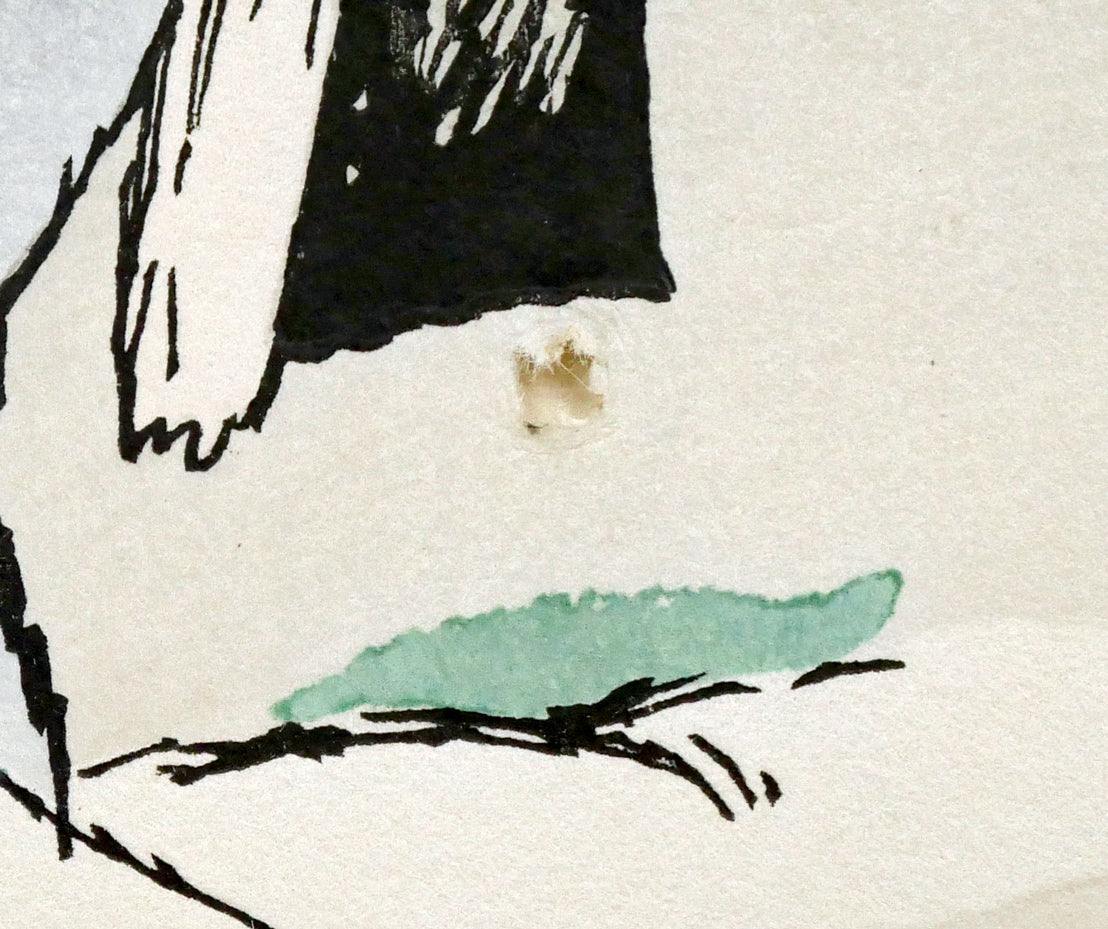 竹久夢二「夢二小品版画集より(加藤版画研究所)」木版画 拡大画像5(小さな穴あり)