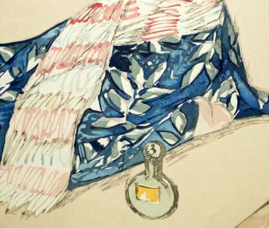 竹久夢二「蛙」木版画 拡大画像4