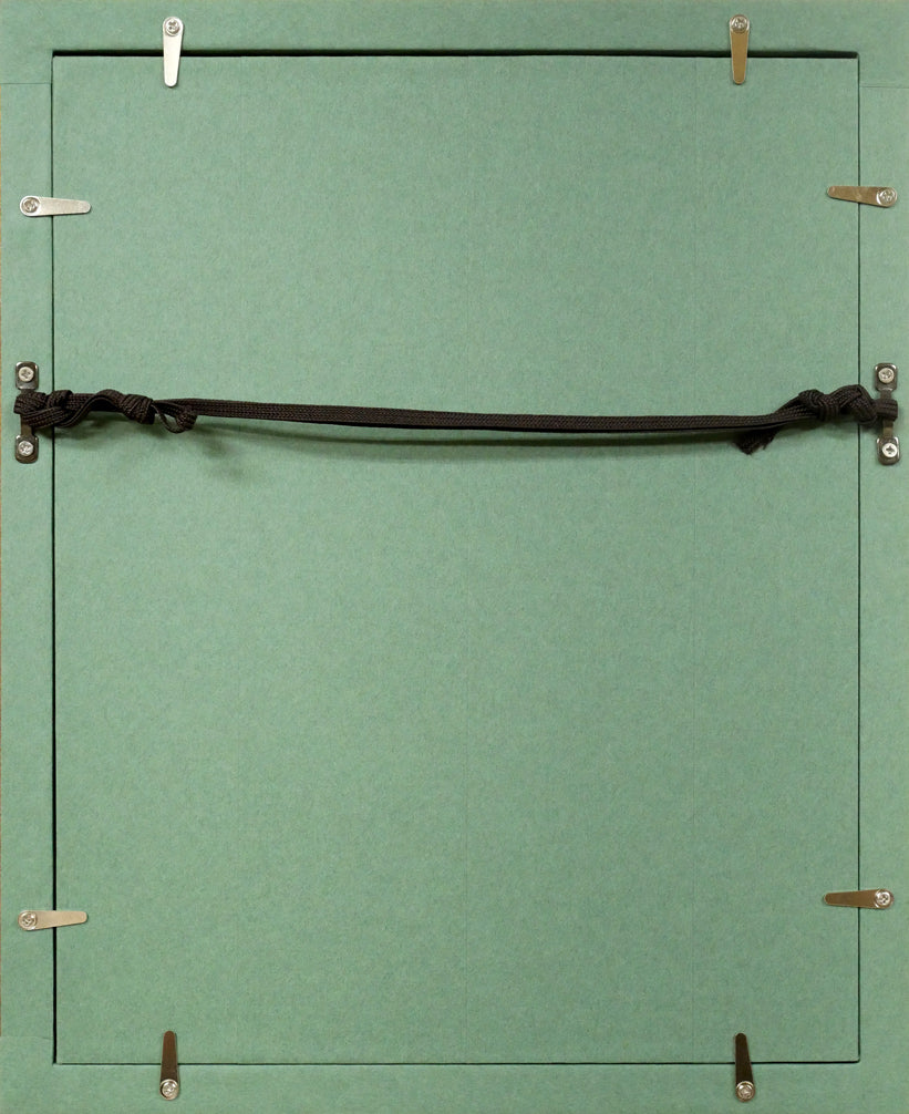 竹久夢二「恋ごころ『夢二小品版画集』加藤版画研究所」木版画 額縁裏側画像