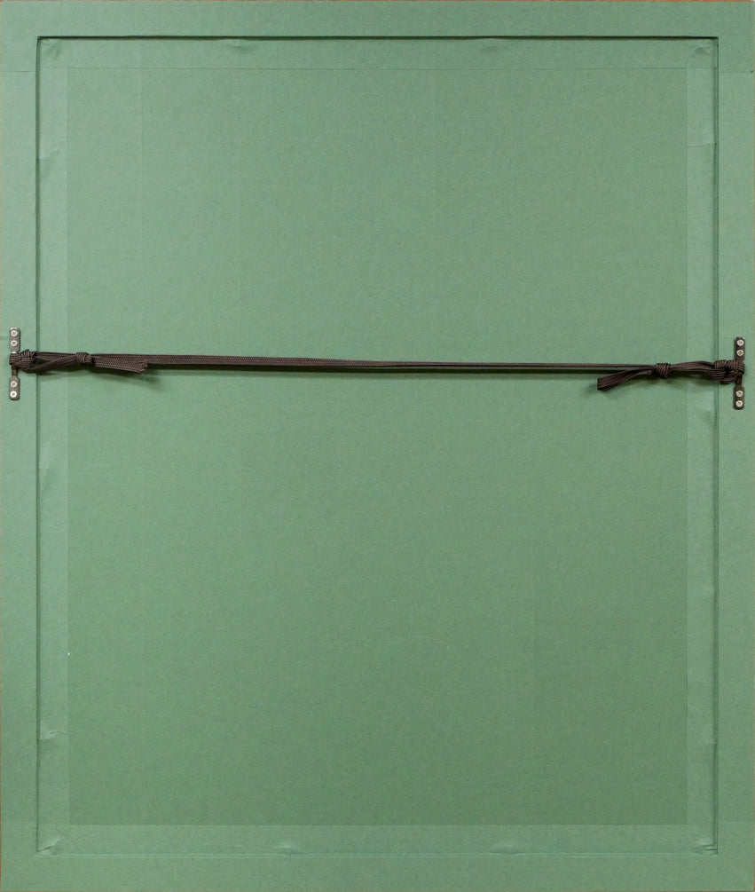 竹久夢二「立田姫」木版画 額縁裏側画像