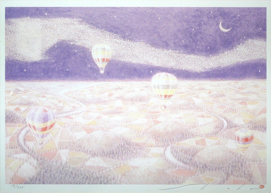 武宮秀鵬「銀河」リトグラフ 作品全体拡大画像