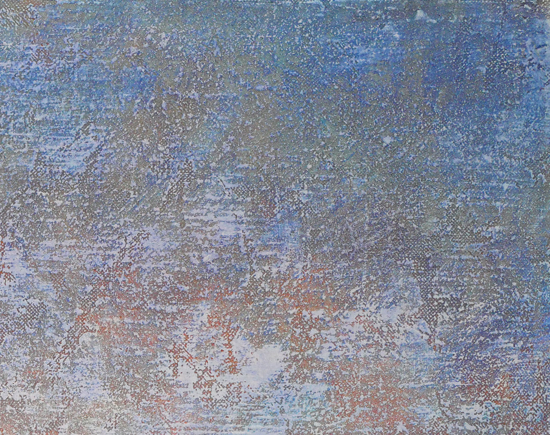 武宮秀鵬「風に色彩」ミックス・テンペラ画・F8号 拡大画像2