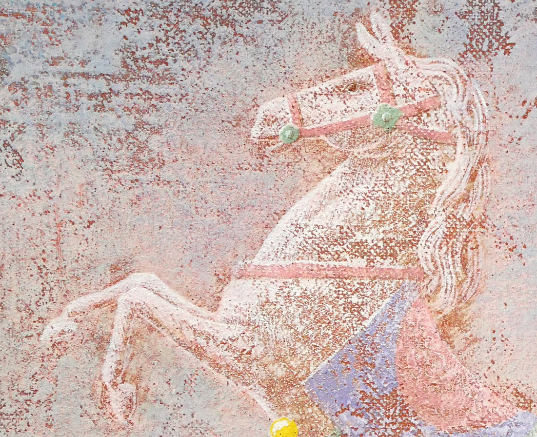 武宮秀鵬「風に色彩」ミックス・テンペラ画・F8号 拡大画像4