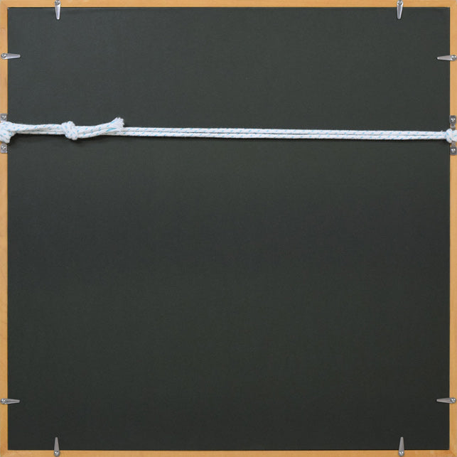 滝平二郎「茶摘」木版画 額縁裏側画像