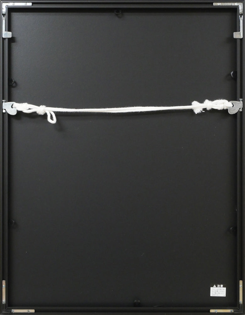 玉村拓也「エゾノリュウキンカ」木版画 額縁裏側画像