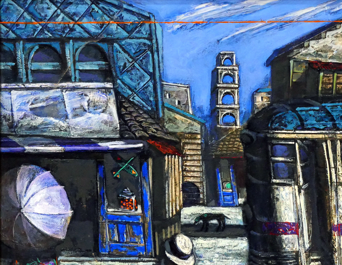 玉虫良次「軌道」アクリル・油彩・M10号 拡大画像1