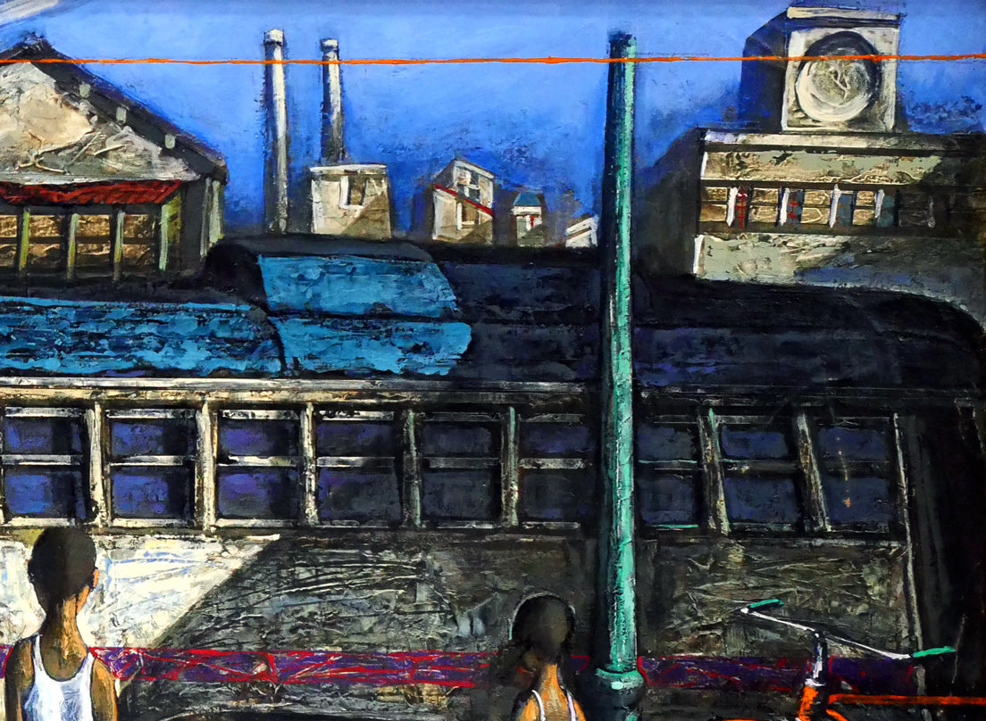 玉虫良次「軌道」アクリル・油彩・M10号 拡大画像2