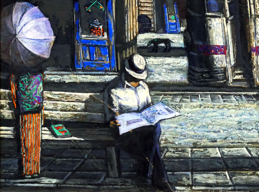 玉虫良次「軌道」アクリル・油彩・M10号 拡大画像3