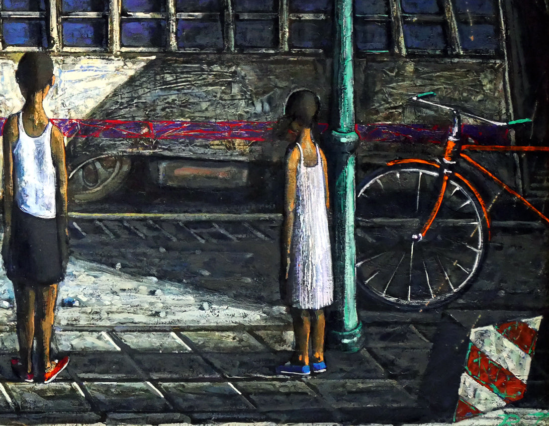 玉虫良次「軌道」アクリル・油彩・M10号 拡大画像5