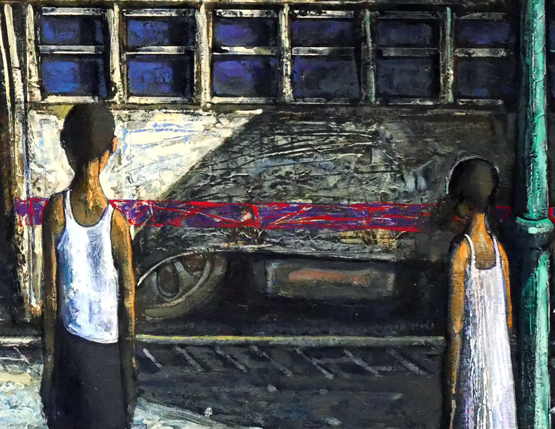 玉虫良次「軌道」アクリル・油彩・M10号 拡大画像6