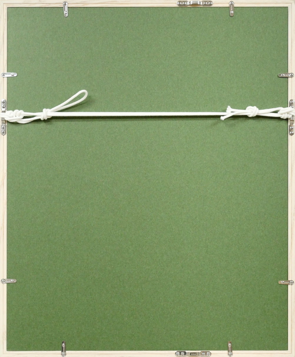 田村宏「ウーリ湖〔Lake Uri〕(スイス)」油絵・F6号 額縁裏側画像