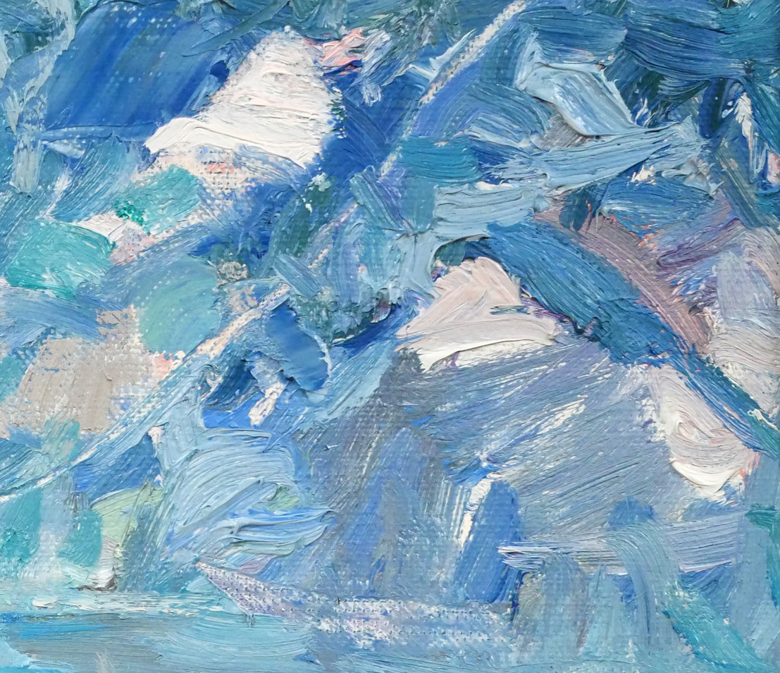 田村宏「ウーリ湖〔Lake Uri〕(スイス)」油絵・F6号 拡大画像4