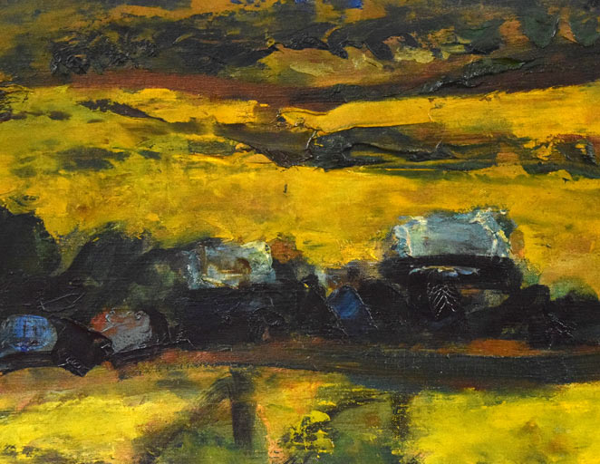 田辺三重松「駒ヶ岳初夏(函館)」油絵・F30号 拡大画像5