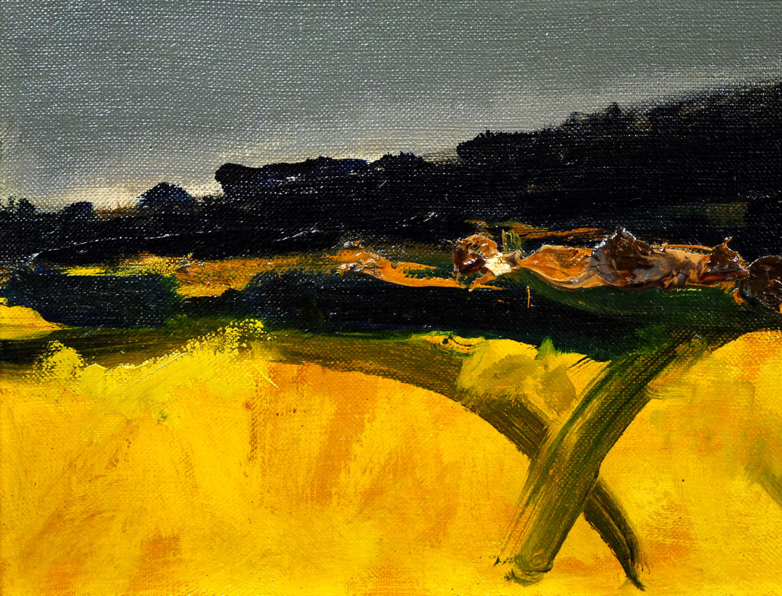 田辺三重松「黒い岬」油絵・F6号 拡大画像3