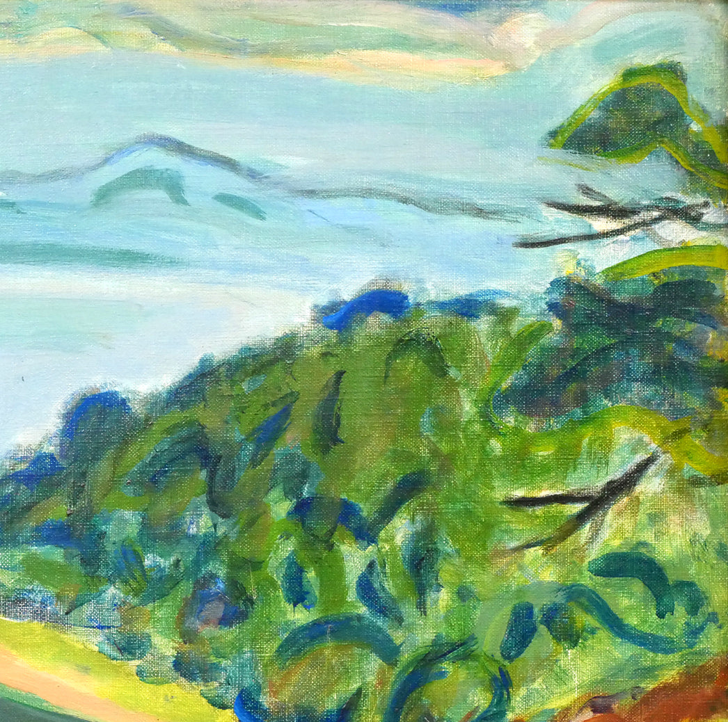 田辺三重松「曲汀」油絵・F8号 拡大画像2