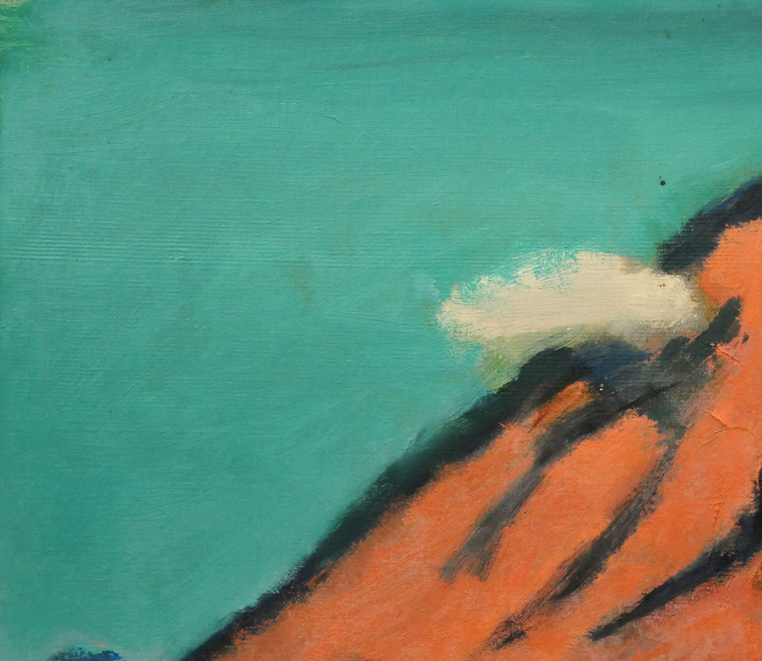 田辺三重松「山ひだ(羊蹄山)」油絵・F10号 拡大画像1