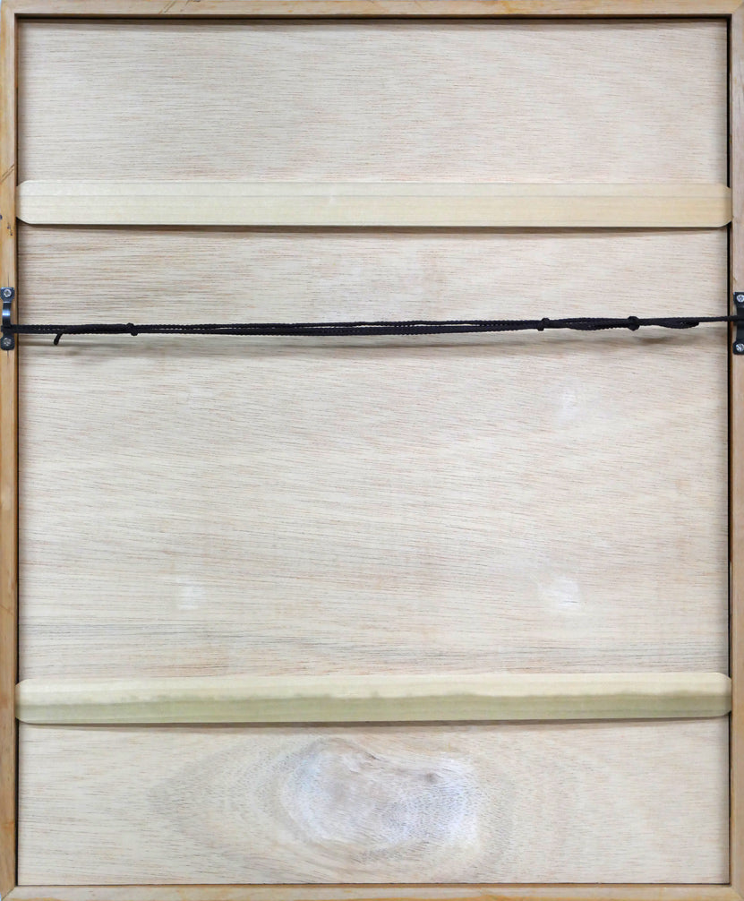 田中正秋「“だったん”お水取り」シルクスクリーン版画 額縁裏側画像