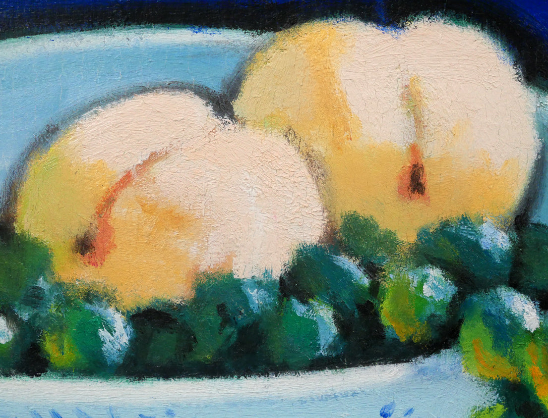 田中太郎「桃と葡萄」油絵・F4号 拡大画像5