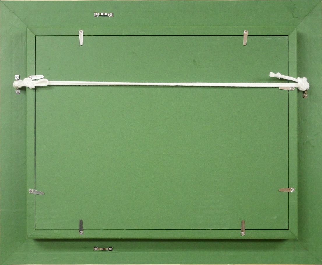 田中太郎「桃と葡萄」油絵・F4号 額縁裏側画像