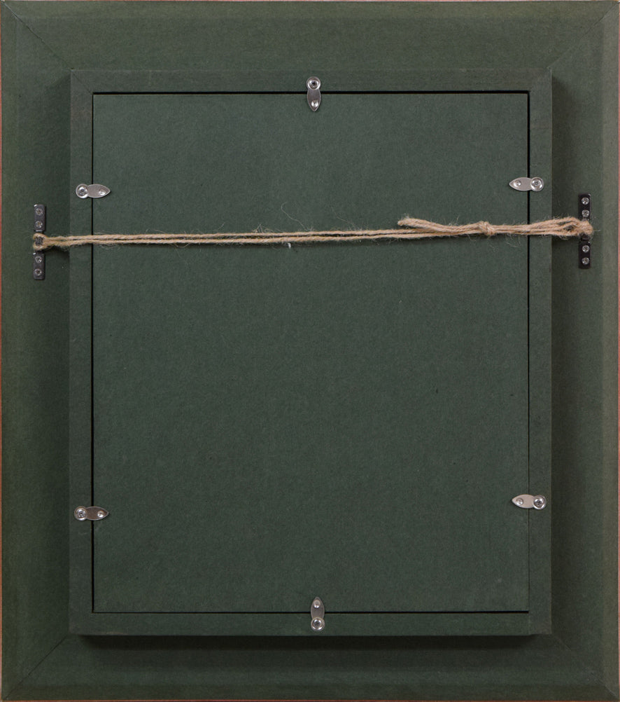 谷田穎郎「少女と人形」油絵・F3号 額縁裏側画像