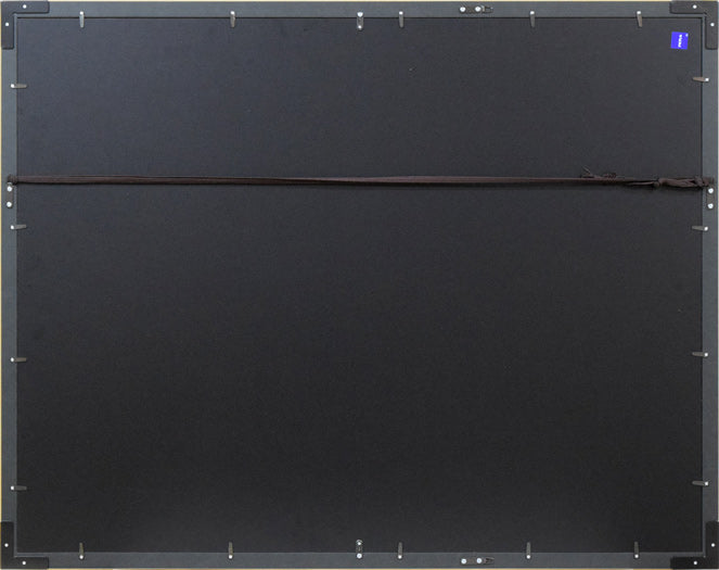 谷内六郎「冬のシャボン玉」木版画 額縁裏側画像