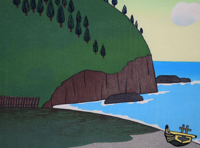 谷内六郎「かくれんぼ」木版画 拡大画像1