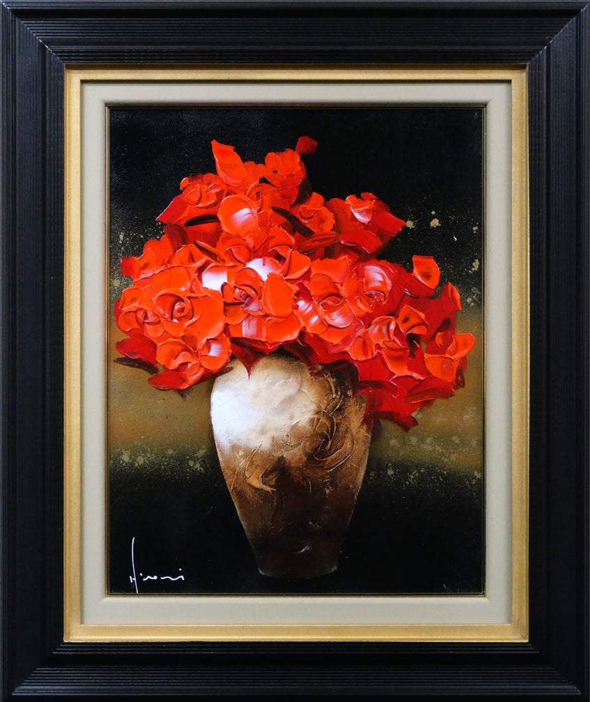 立川広己「薔薇」油絵・F6号