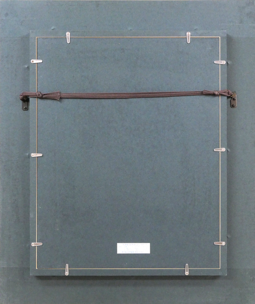 立川広己「薔薇」油絵・F6号 額縁裏側画像