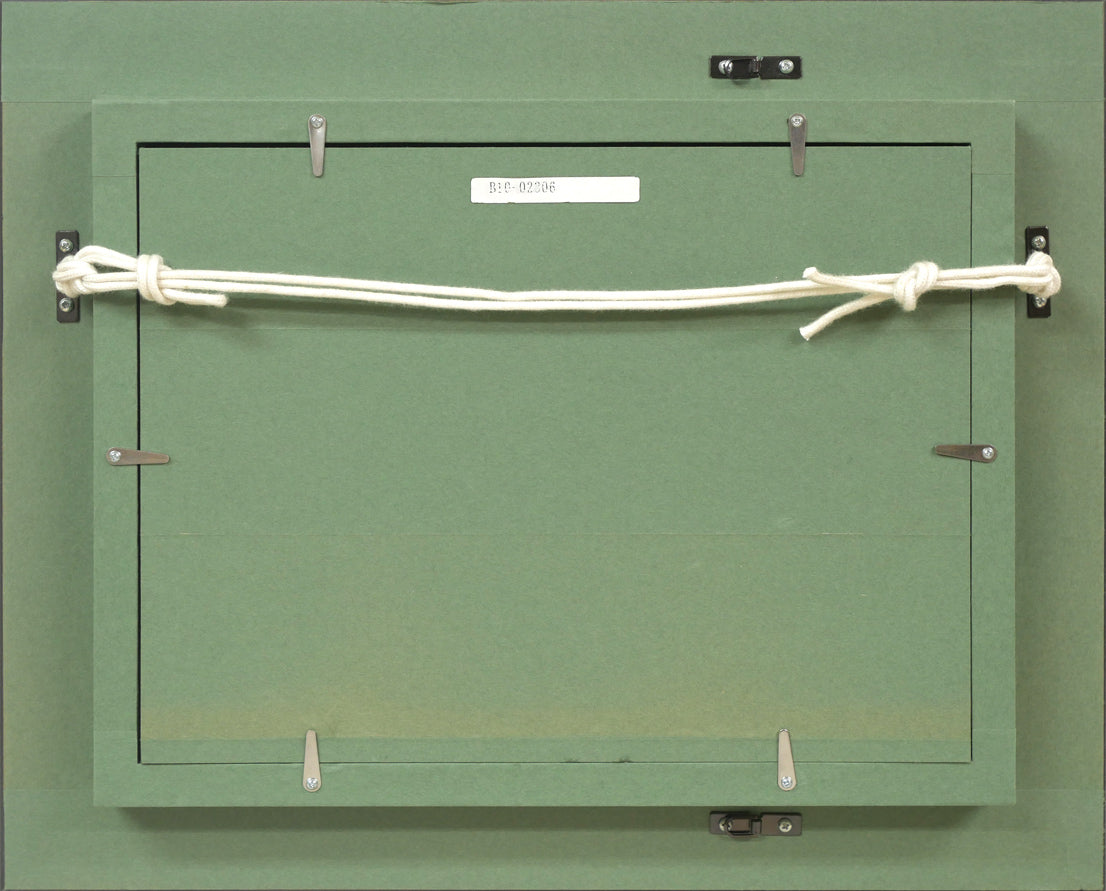 立川広己「紅花」油絵・SM 額縁裏側画像