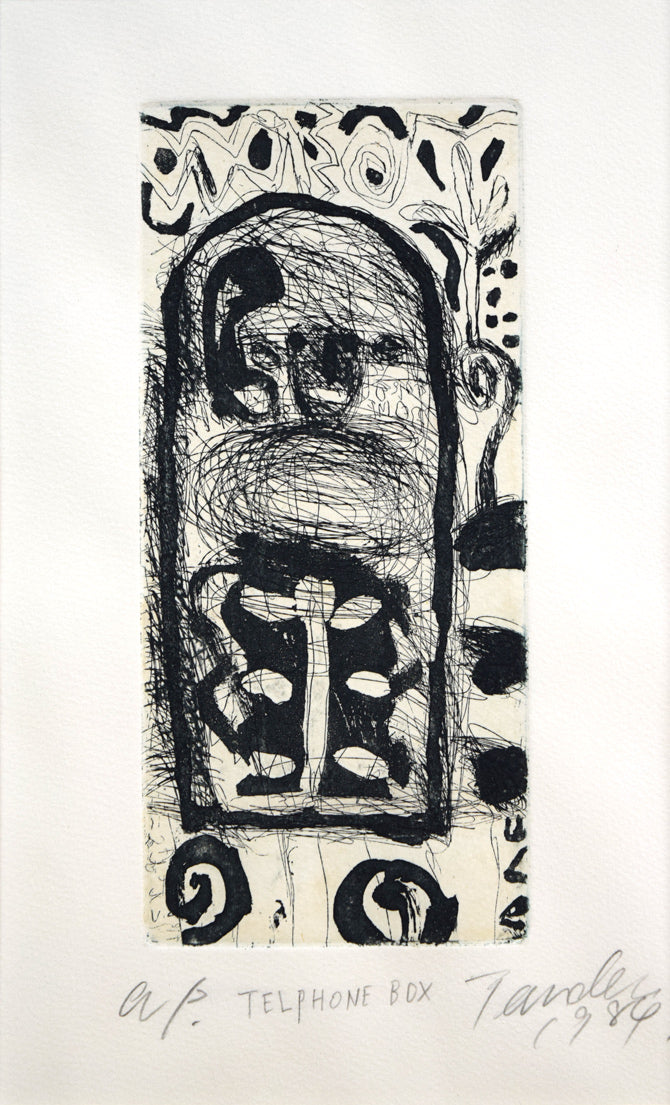 寺田一行「TELPHONE BOX」銅版画 作品全体拡大画像